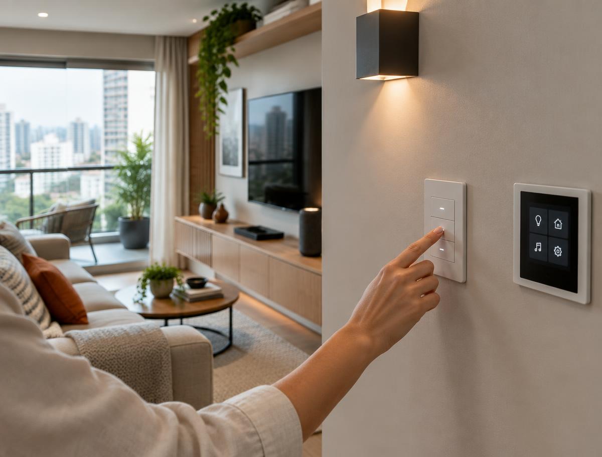 Controle de iluminação em casa inteligente